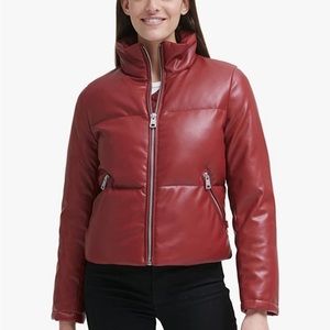 Levis PU 307 Faux Leather Puffer Jacket